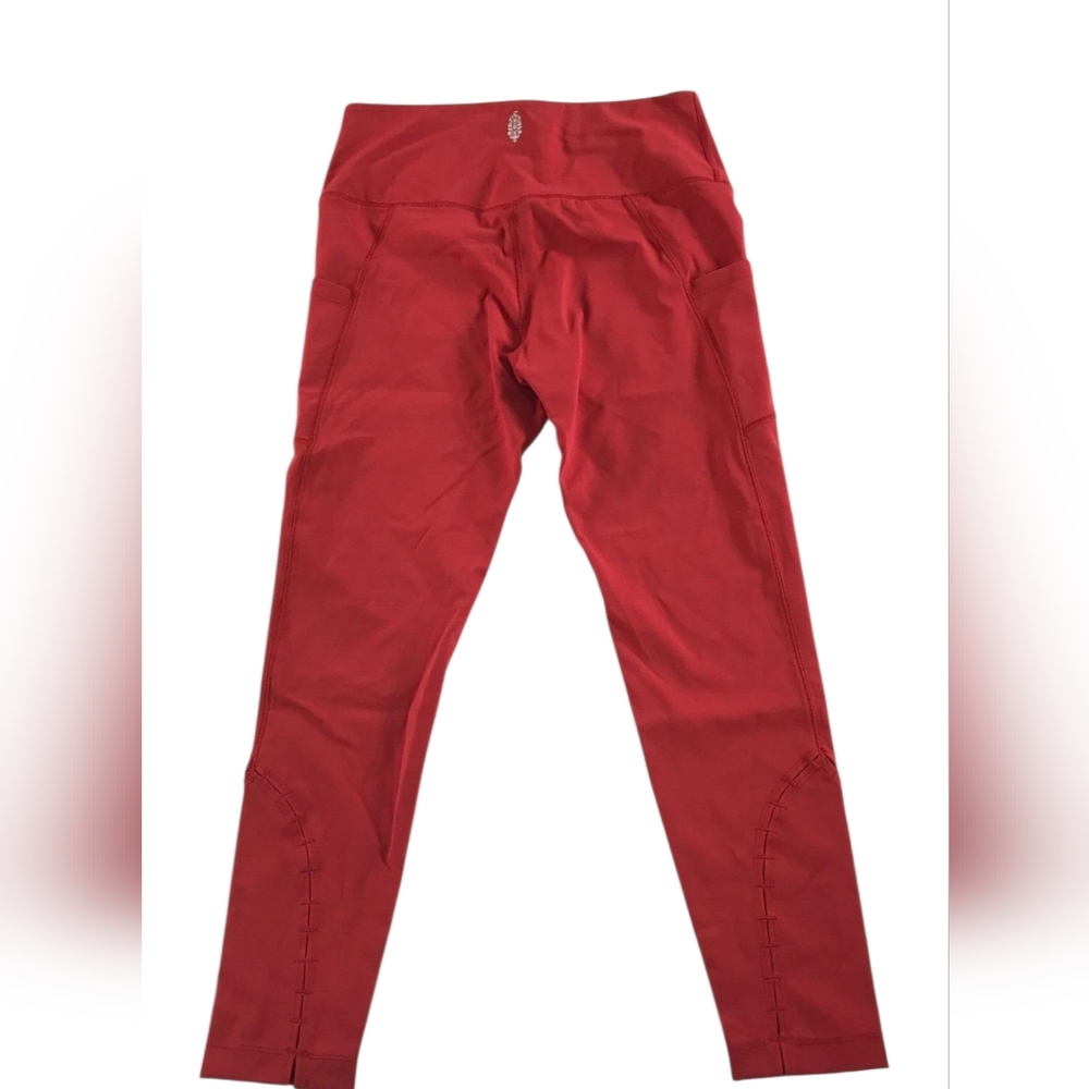 FP Movement Leggings Womens Medium Red Orange Cropped Ankle Length Free People
